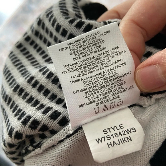 Slouchy Sweater Retro Batwing Relaxed Long Sleeve High Slit Side M/L Cotton - Picture 9 of 11